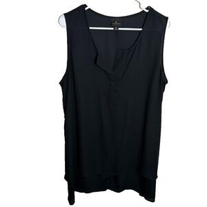 Worthington Blouse Women's XXL Black V-Neck Sleeveless Lightweight Tank Top